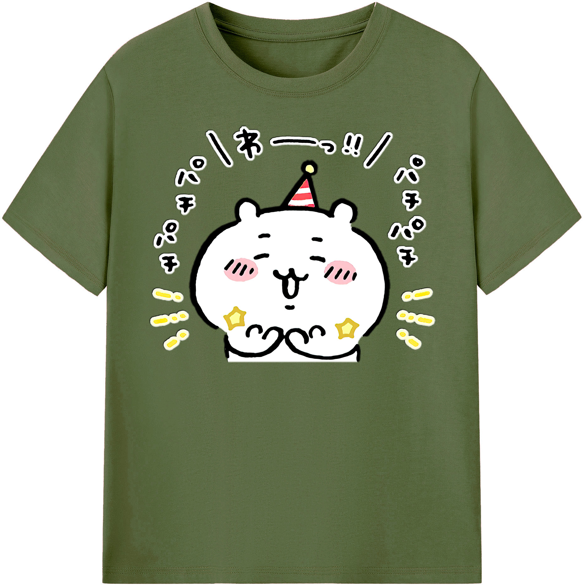 （画像用） ちいかわ ちいかわ Chii-kawa chiikawa 綿100％半袖Tシャツ（フロントプリント）